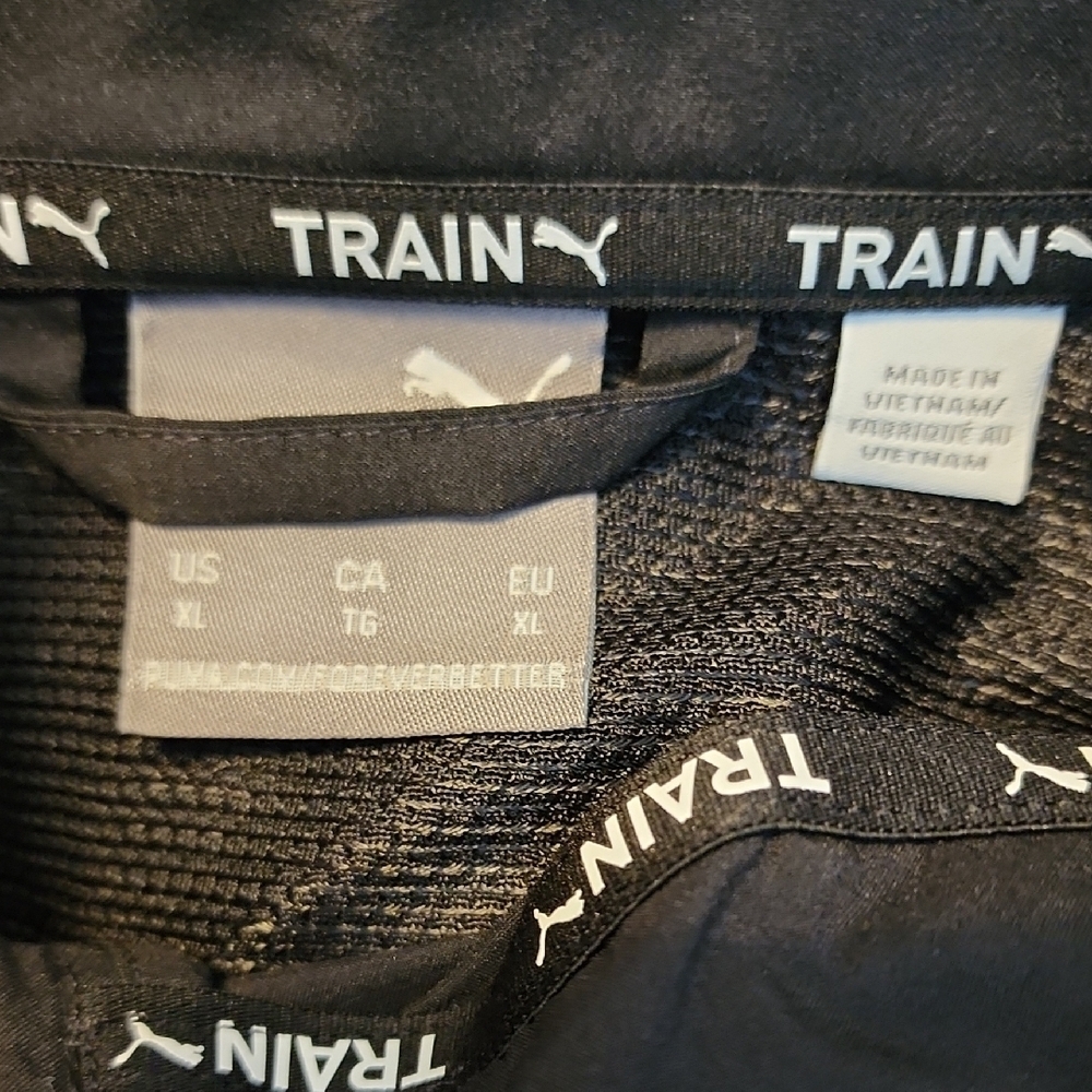 Puma Men's Black Windbreaker Jacket - Picture 2 of 3